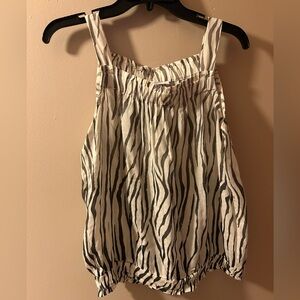 Zebra Print Sleeveless Top